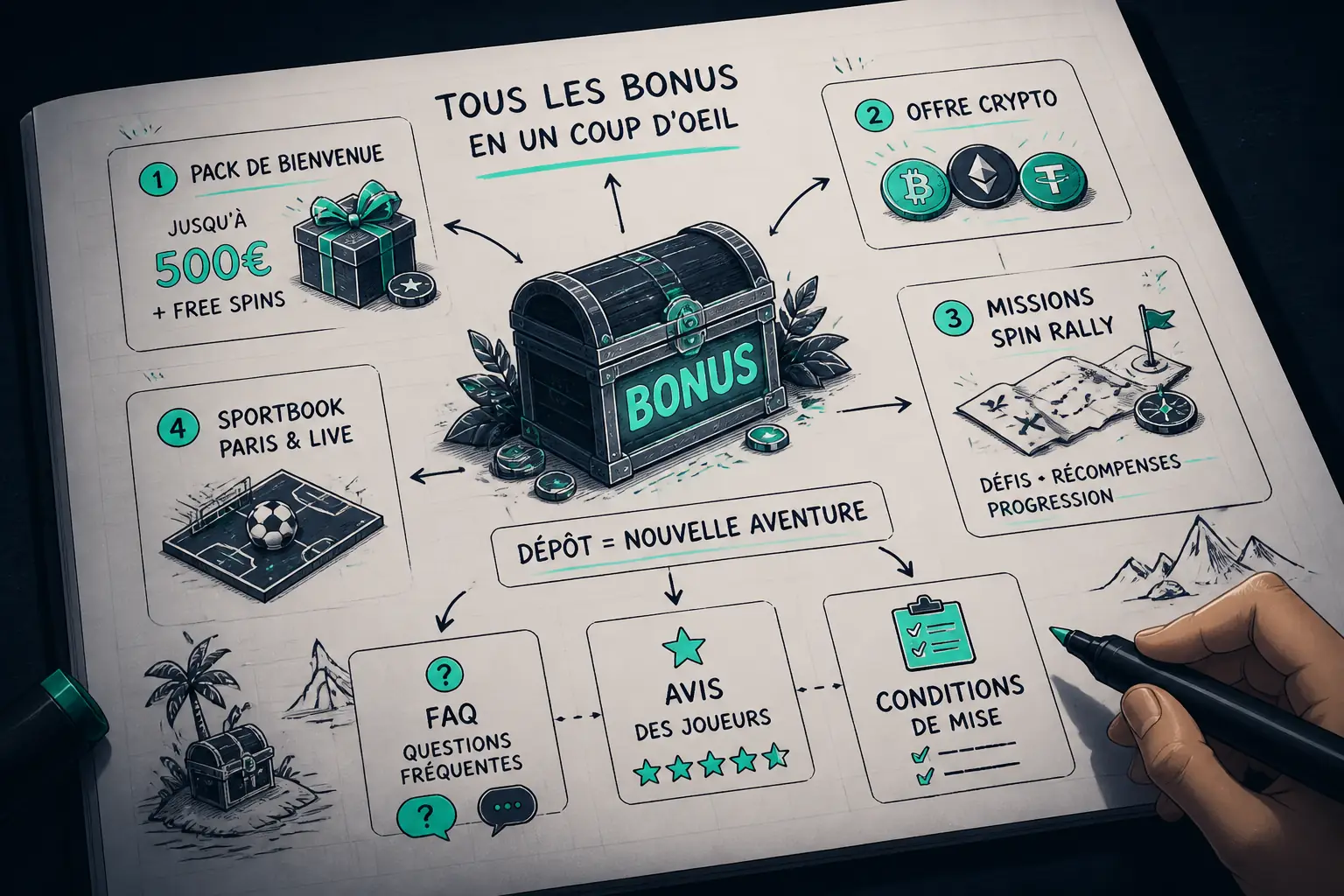 Bonus Spinanga Casino : offres et free spins visual guide for Spinanga Casino